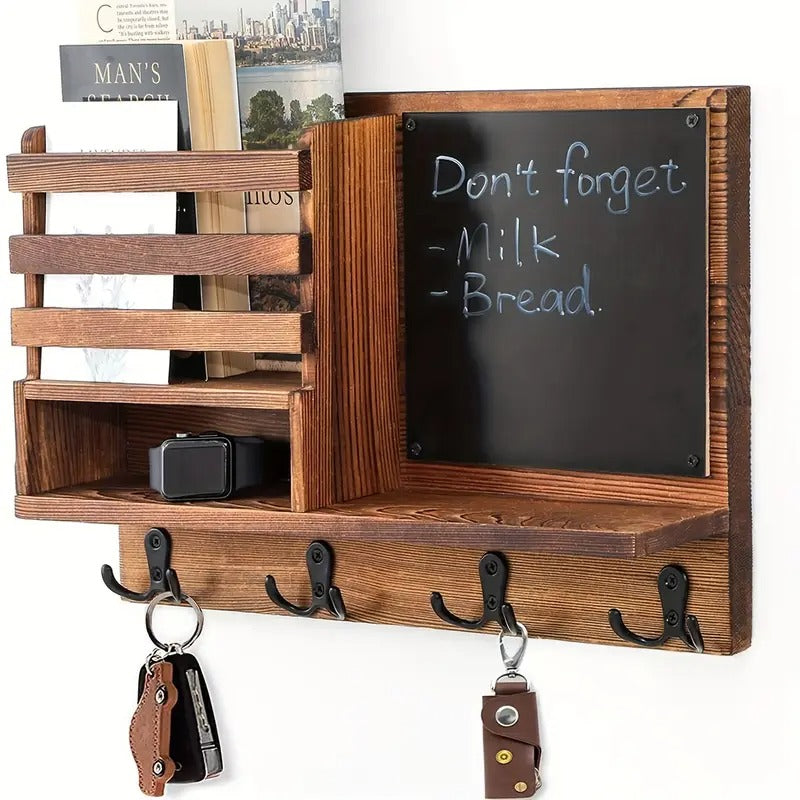 Wooden Key Holder Wall Mount Storage & Organisation - Tophatter Daily Deals