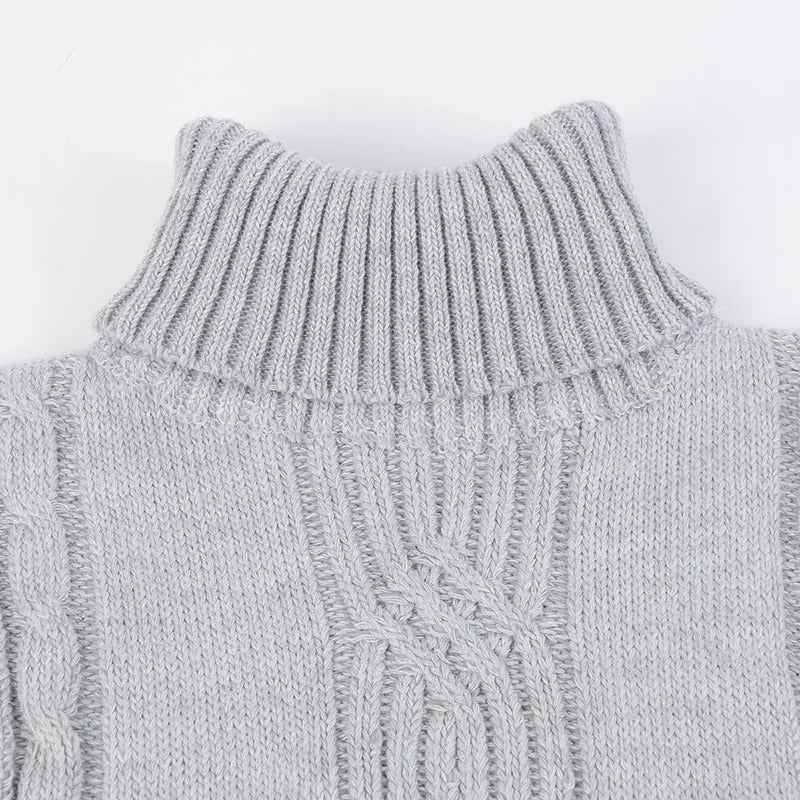 Men's Turtleneck Warm Pullover Knitted Sweater (Light Grey) Apparel & Accessories > Clothing > Clothing Tops > Sweaters - Tophatter Daily Deals