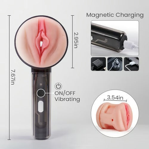 Dottore - Vibration 2 in 1 Handheld Masturbator Masturbation Cup - Tophatter Daily Deals
