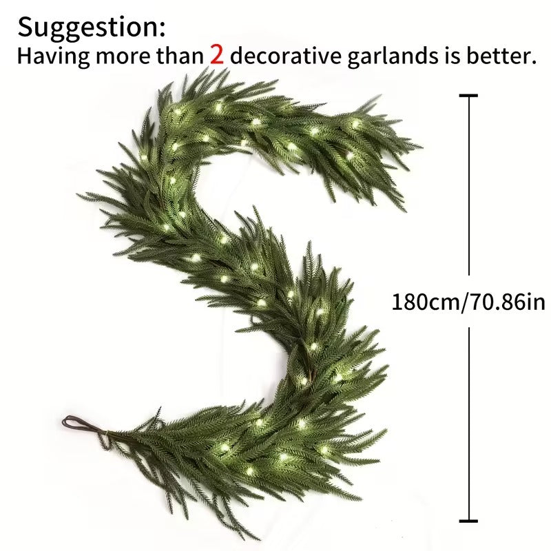 Pine Pre-Lit Christmas Wreath Christmas - Tophatter Daily Deals
