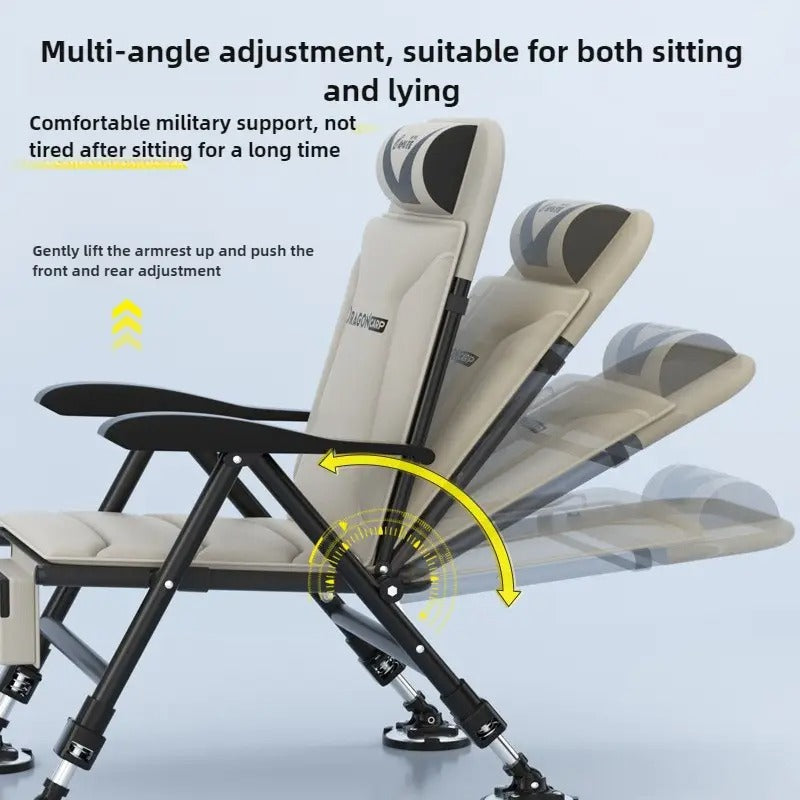 Fishing Chair with Portable Reclining Outdoor > Fishing - Tophatter Daily Deals