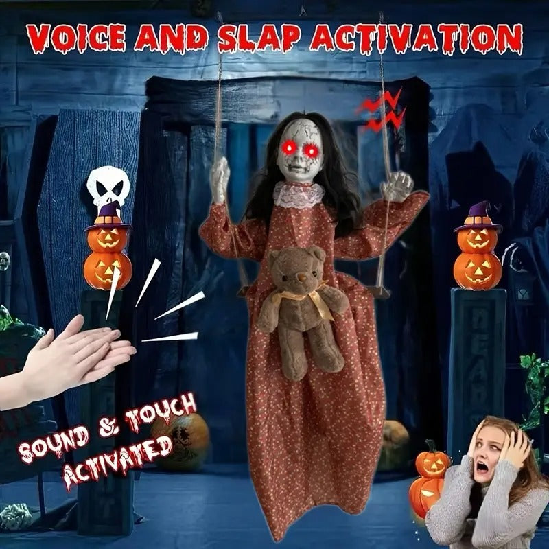 Glowing Eyes Halloween Hanging Doll Halloween - Tophatter Daily Deals