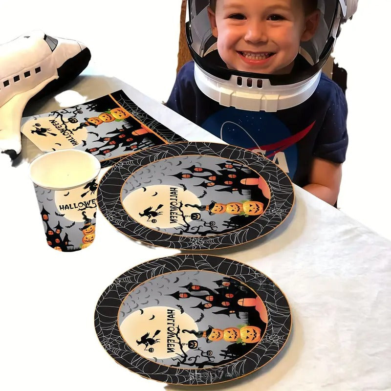 Halloween Party Dinnerware Set (140pcs) - Tophatter Daily Deals