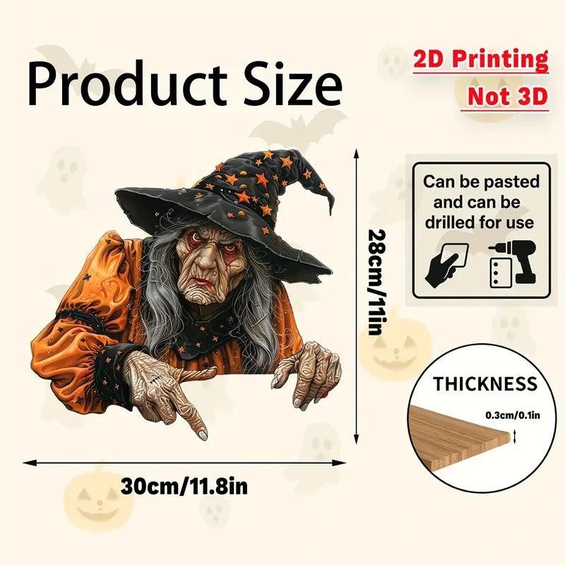 Halloween Witch Fence Decoration Halloween - Tophatter Daily Deals