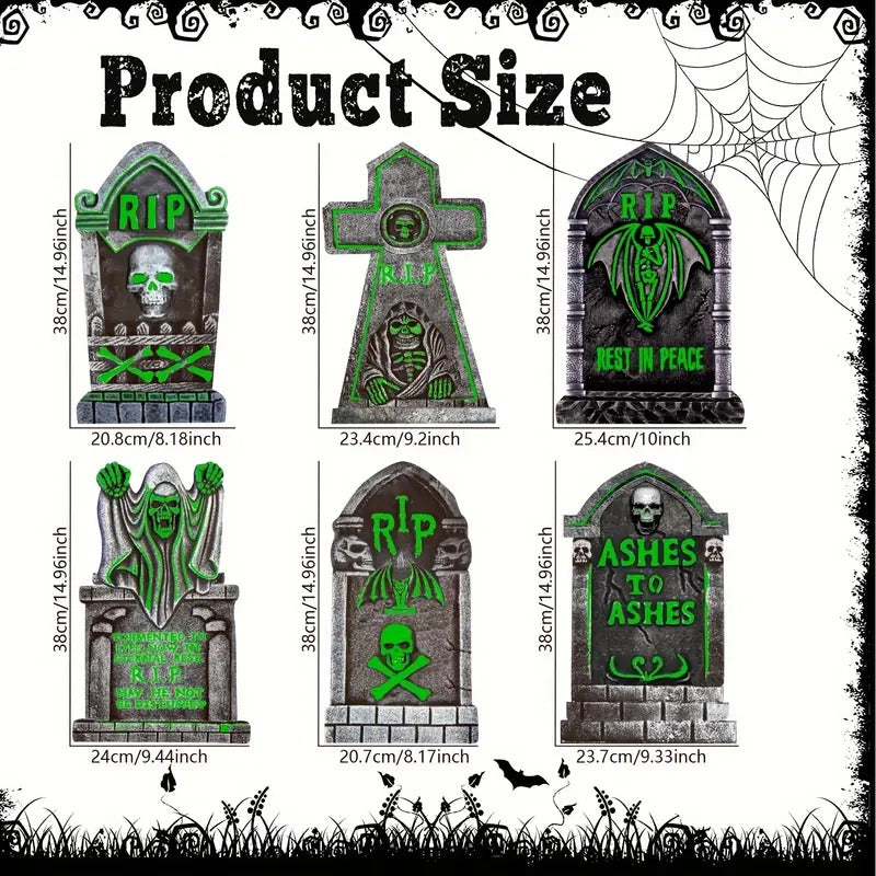 Halloween Glow Yard Signs Tombstone Set - Tophatter Daily Deals