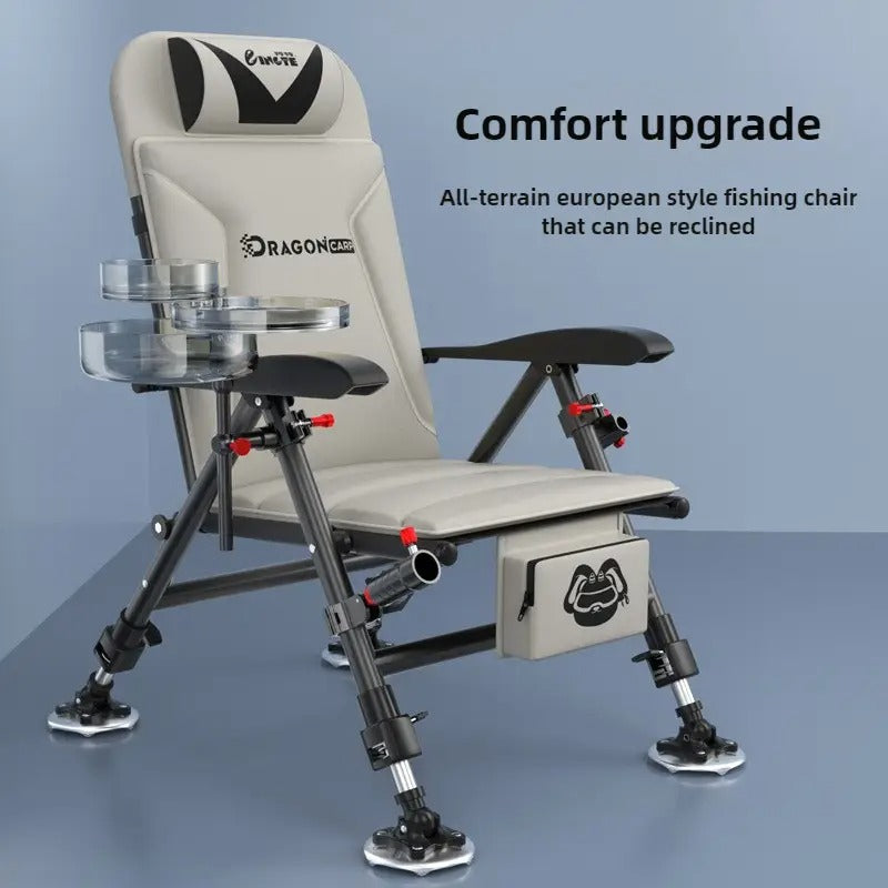 Fishing Chair with Portable Reclining Outdoor > Fishing - Tophatter Daily Deals
