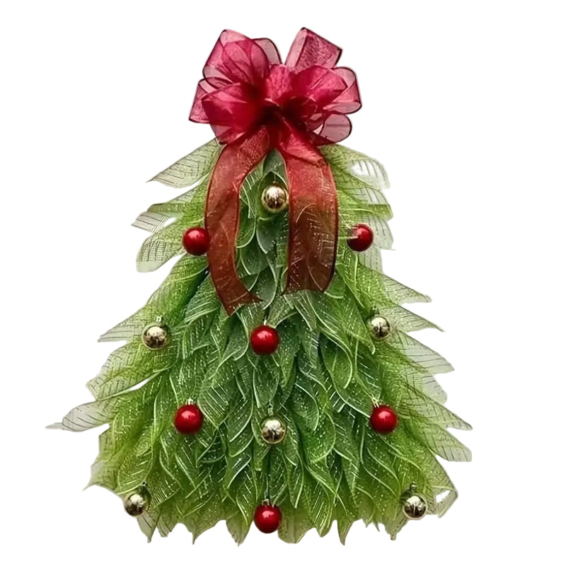 Christmas Wreath with Red Ribbon & Golden Balls Christmas - Tophatter Daily Deals