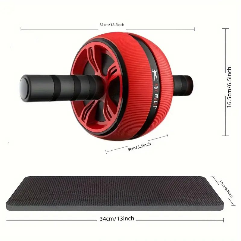 Wide Grip Ab Roller Wheel with Knee Pad Fitness, Health and Wellbeing > Gym Equipment - Tophatter Daily Deals