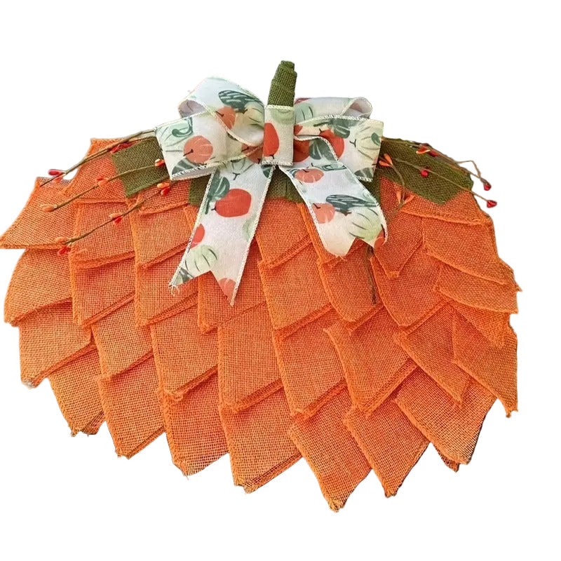 Halloween Pumpkin Wreath Door Decoration Halloween - Tophatter Daily Deals