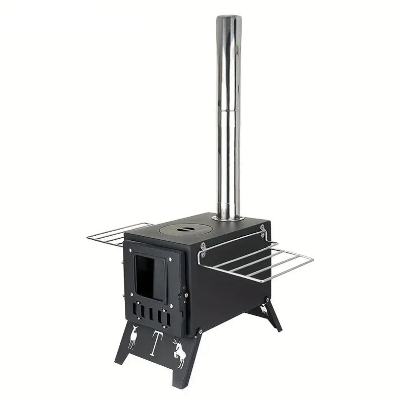 Outdoor Camping Wood Stove Tabletop Heater Outdoor Grills - Tophatter Daily Deals