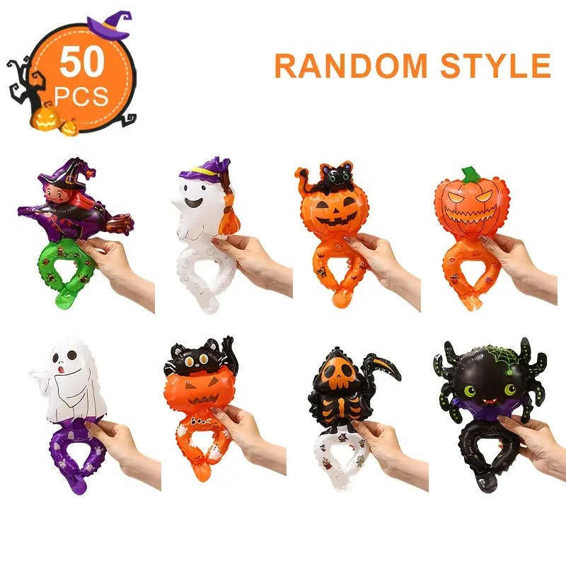 Halloween Pumpkin Wrist Balloons (50pcs) Halloween - Tophatter Daily Deals