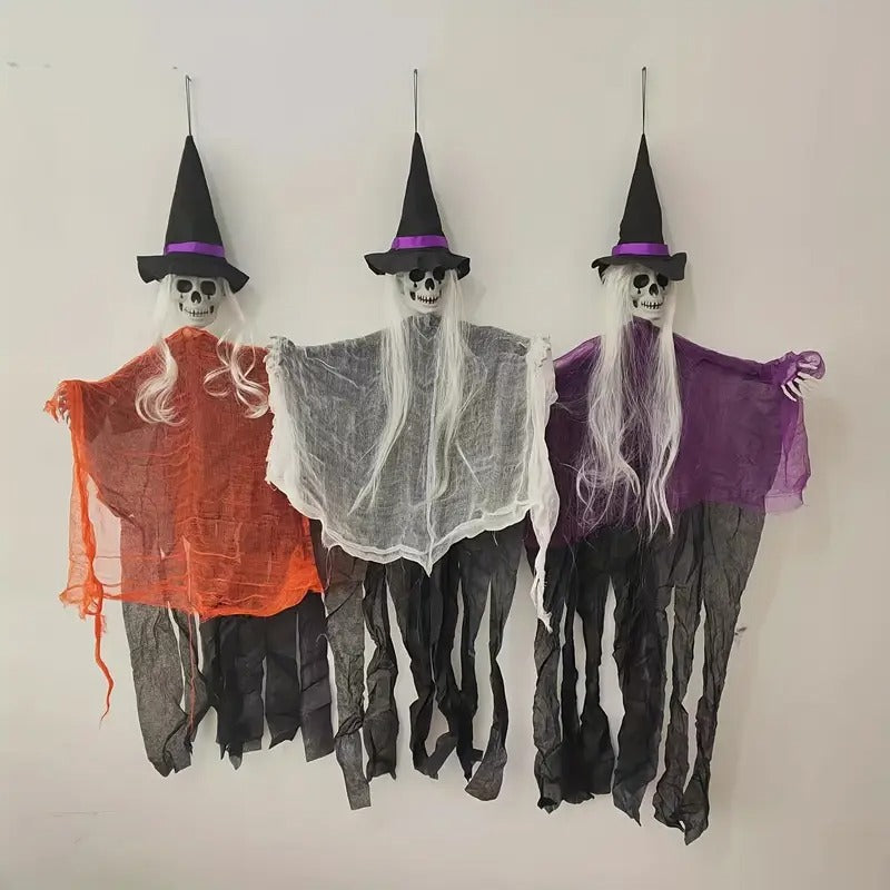 Halloween Witch Hanging Ghost Decoration (3pcs) Halloween - Tophatter Daily Deals