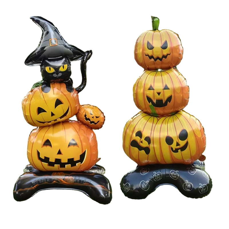 Halloween Witch Hat Pumpkin Cat Balloon Decor Set Halloween - Tophatter Daily Deals