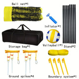 Volleyball Set Outdoor PVC Net with Accessories Sports & Outdoor - Tophatter Daily Deals