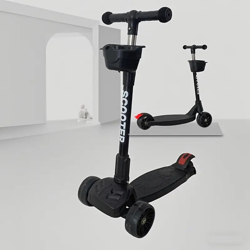 Kids Three-Wheel Foldable Scooter Riding Scooters - Tophatter Daily Deals