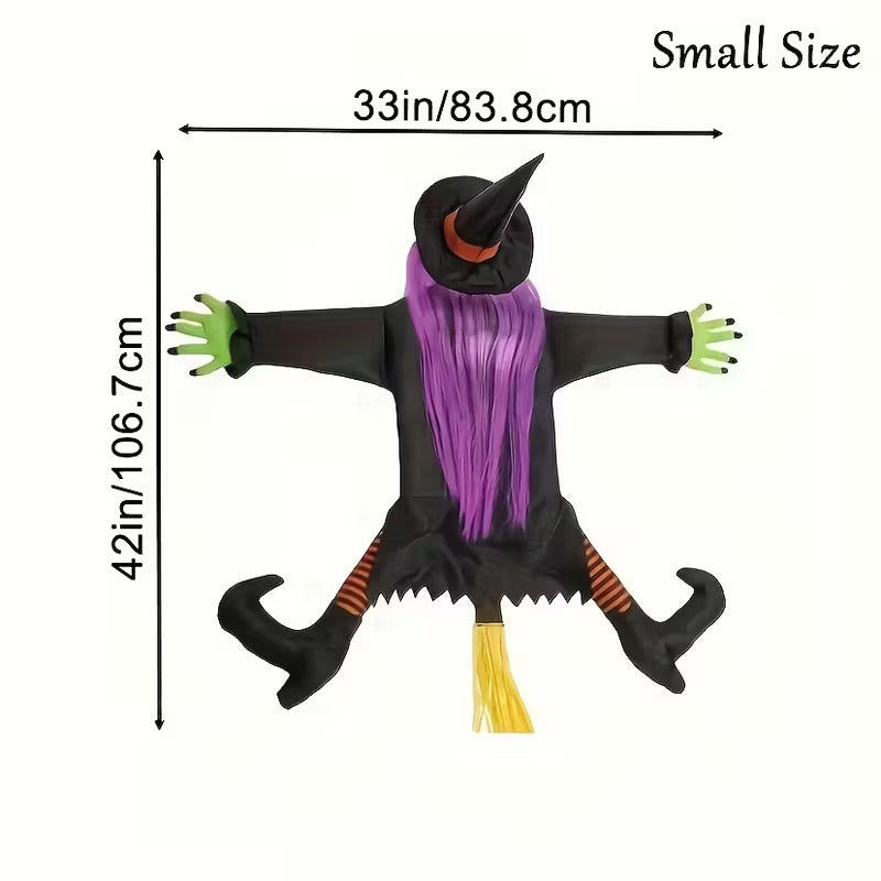 Flying Witch Halloween Decoration Outdoor Yard Hanging - Tophatter Daily Deals