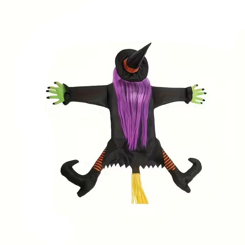 Flying Witch Halloween Decoration Outdoor Yard Hanging - Tophatter Daily Deals