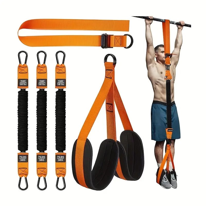 Adjustable Pull-Up Assist Belt with Resistance Bands Accessories > Resistance Bands - Tophatter Daily Deals