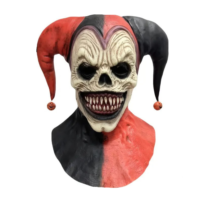 Joker Mask Halloween Two-Horned Clown Latex Halloween - Tophatter Daily Deals