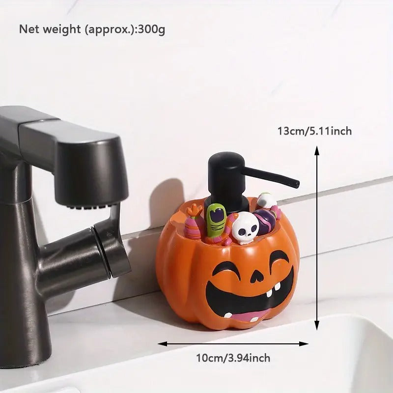 Pumpkin Resin Soap Dispenser Freestanding Halloween - Tophatter Daily Deals