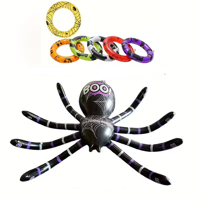 Halloween Inflatable Spider Ring Toss Game (7pcs) Halloween - Tophatter Daily Deals