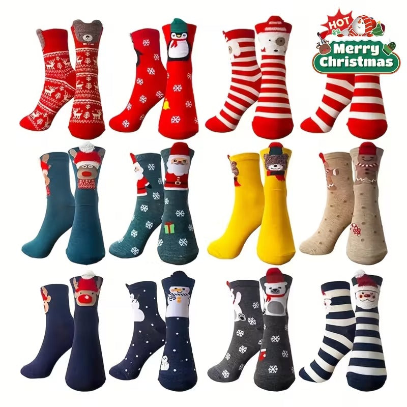 Classic Cotton Christmas Stockings (12 Pairs) Christmas - Tophatter Daily Deals
