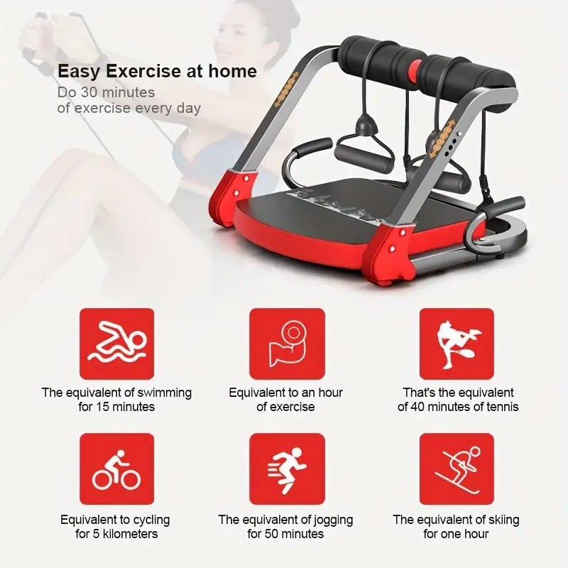 6-in-1 Abdominal Trainer with Elastic Rope Fitness - Tophatter Daily Deals