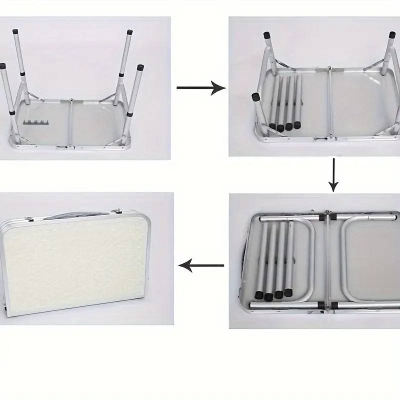Folding Table Adjustable for Outdoor Folding Tables - Tophatter Daily Deals
