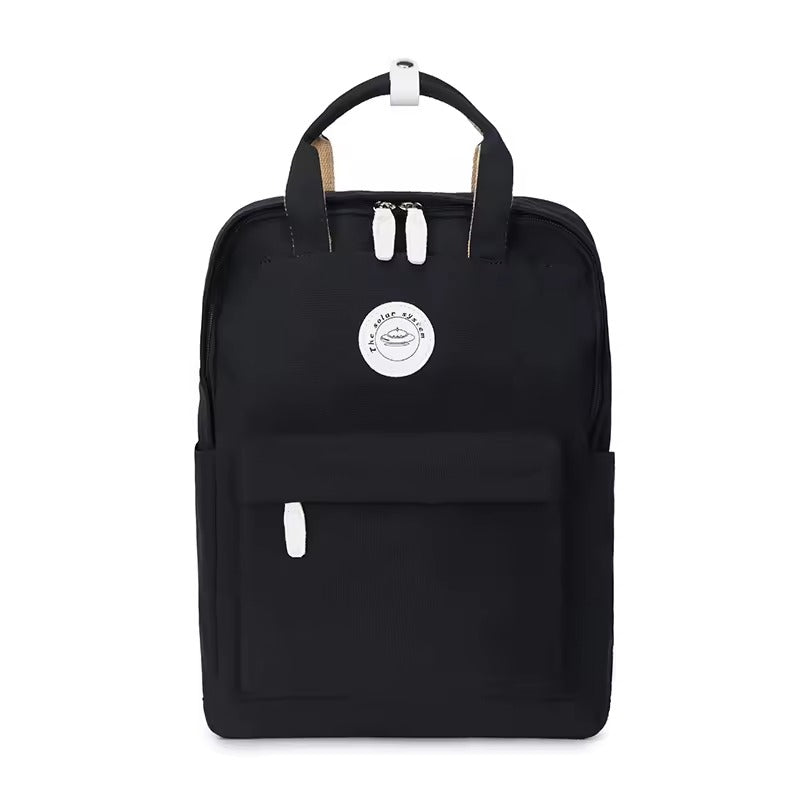 School Nylon Backpack for Teens and Women (Black) Luggage & Bags > Backpacks - Tophatter Daily Deals