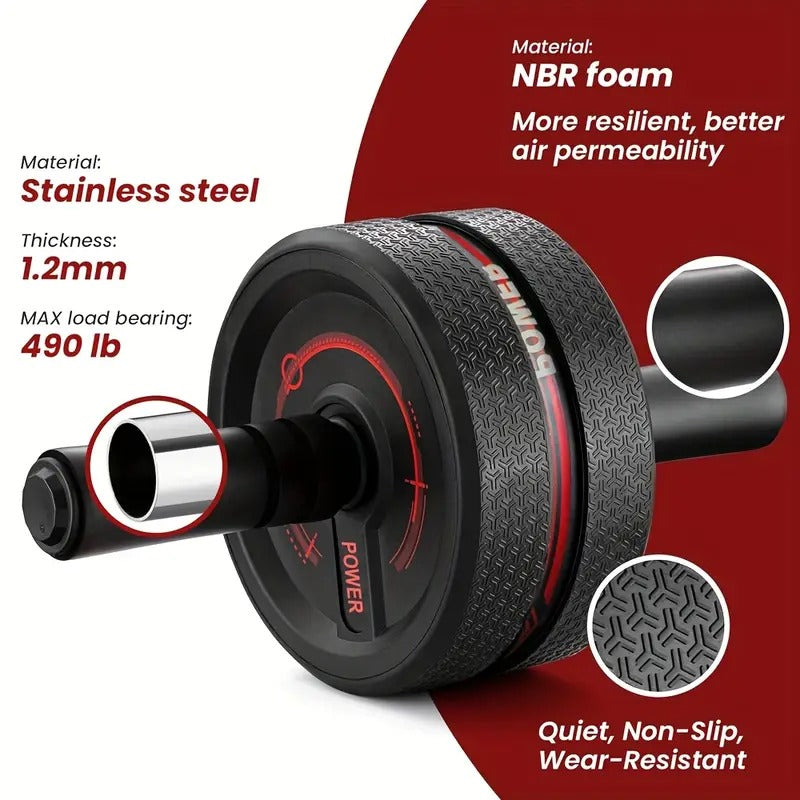 Ab Roller Wheel for Core and Arm Training Fitness, Health and Wellbeing > Gym Equipment - Tophatter Daily Deals