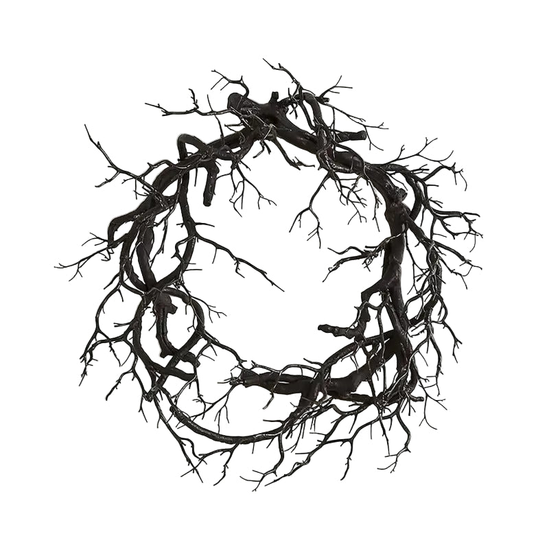 Halloween Wreath with Pre-Lit Black Art Deco Halloween - Tophatter Daily Deals