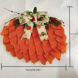 Halloween Pumpkin Wreath Door Decoration Halloween - Tophatter Daily Deals