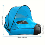 2-Person Self-Inflating Sleeping Pad with Canopy Camping & Hiking - Tophatter Daily Deals
