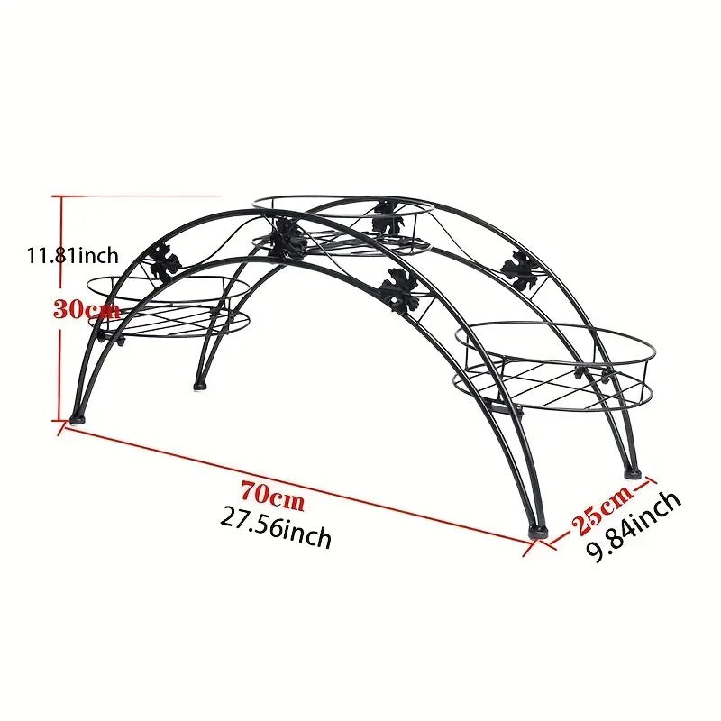 Arched Iron Plant Stand Flower Pot Holder Home & Garden > Artificial Plants > Pots, Planters & Accessories - Tophatter Daily Deals