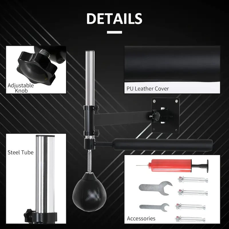 Wall-Mounted Adjustable Height Speed Bag Platform Punching & Training Bags - Tophatter Daily Deals