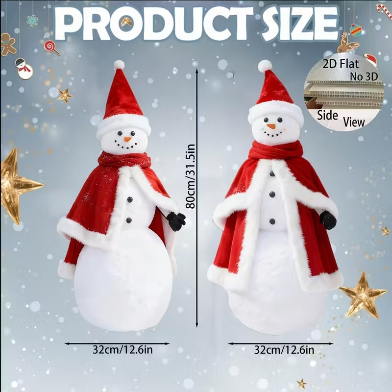 2D Flat Snowman Christmas Lawn Decoration (2pcs) Christmas - Tophatter Daily Deals