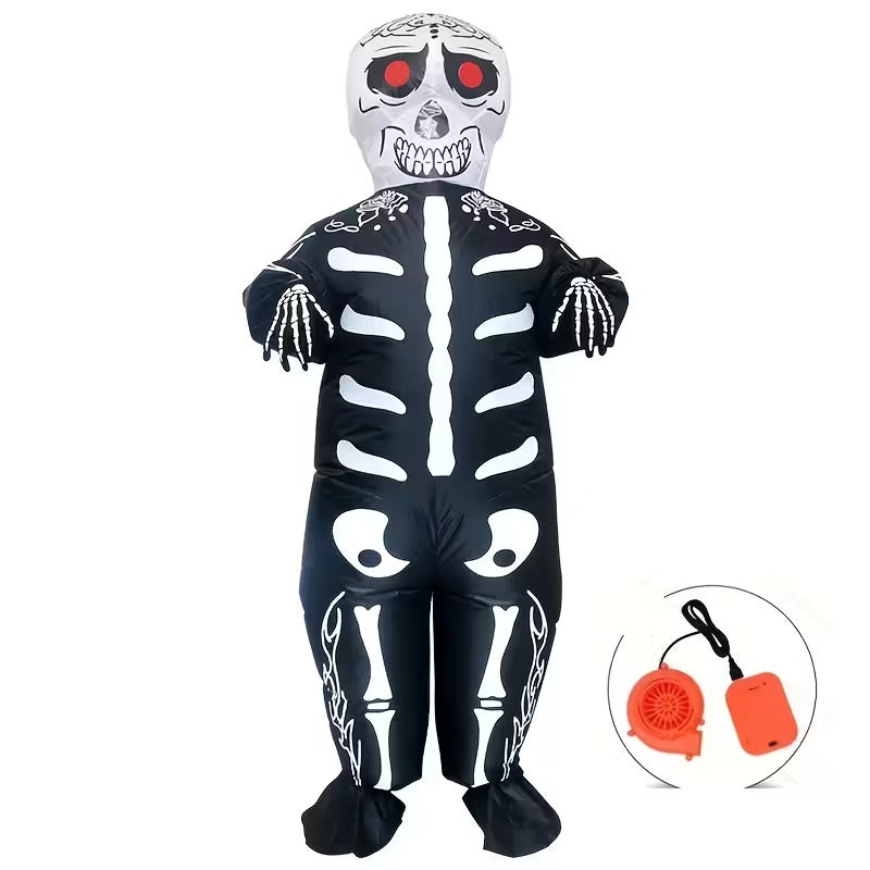 Halloween Skull Ghost Inflatable Costume Adult Halloween - Tophatter Daily Deals