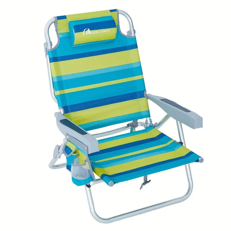 Beach Chair Foldable Outdoor Seat with Armrests Furniture > Outdoor > Outdoor Chairs - Tophatter Daily Deals