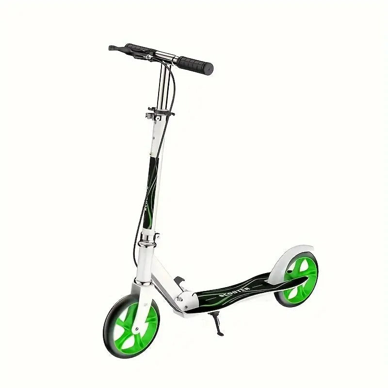 Foldable Iron Scooter with Front Brake Riding Scooters - Tophatter Daily Deals