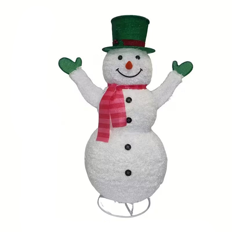 Green Hat Snowman Retractable Yard Decoration Christmas - Tophatter Daily Deals