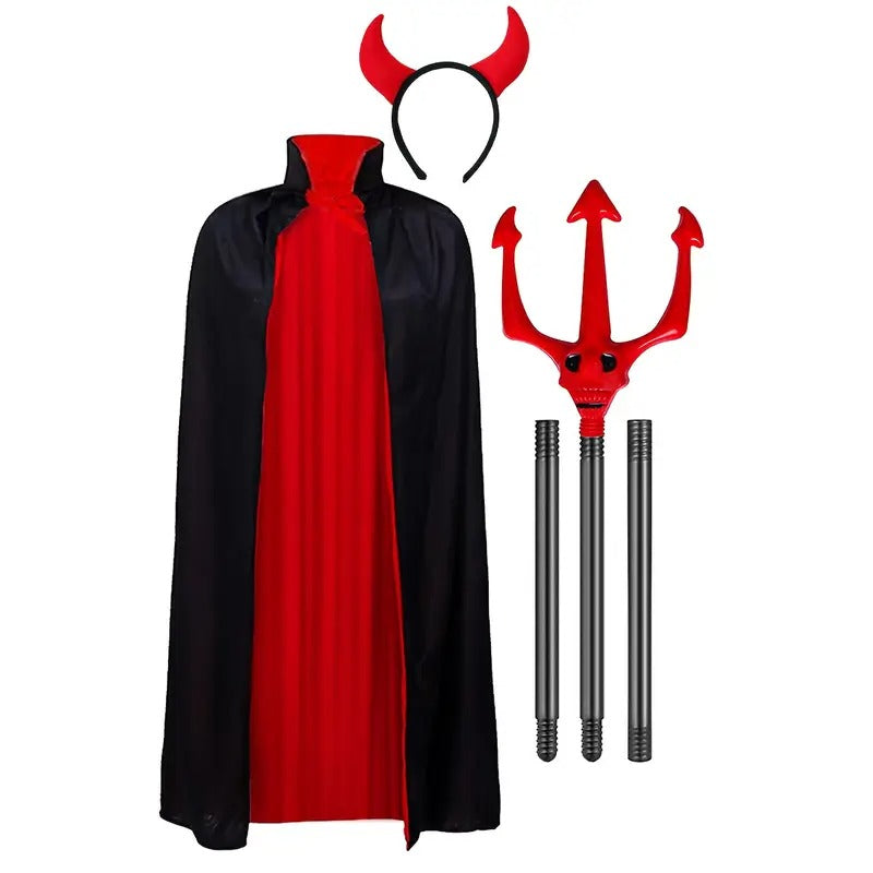 Halloween Devil Cloak Costume Set (3pcs) Halloween - Tophatter Daily Deals