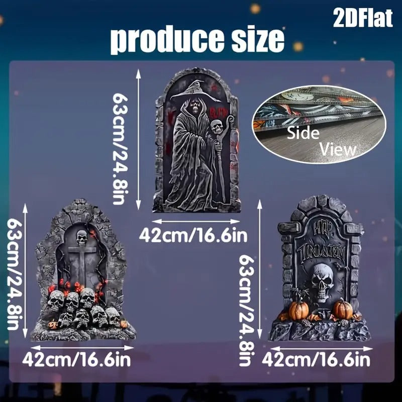Halloween Tombstone Yard Set 6pcs with 12 Stakes Halloween - Tophatter Daily Deals