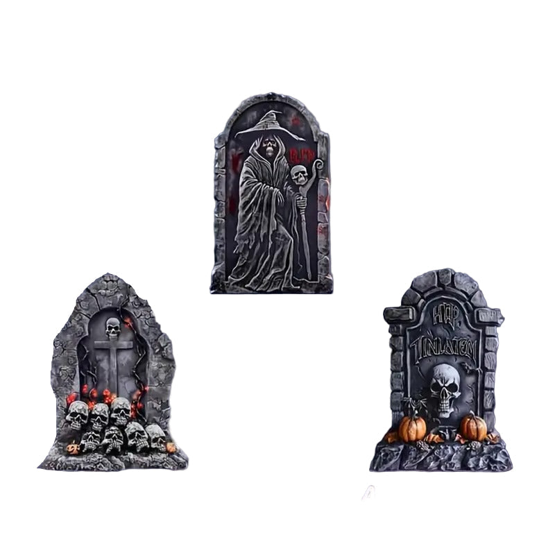 Halloween Tombstone Yard Set 6pcs with 12 Stakes Halloween - Tophatter Daily Deals