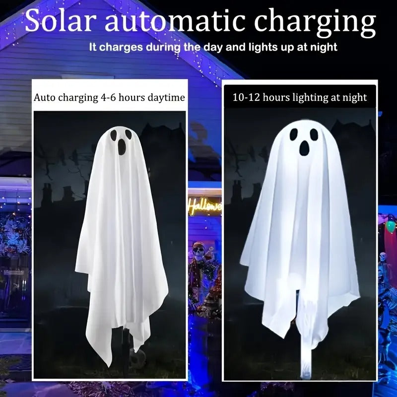 Solar Garden Lights 6-Pack Halloween Ghosts Halloween - Tophatter Daily Deals