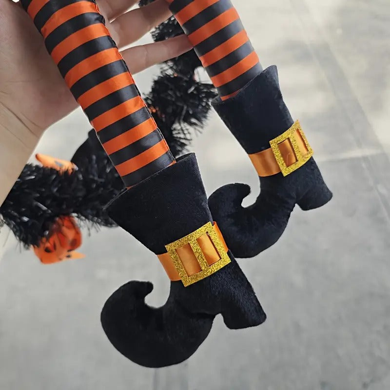 Halloween Wreath Door Hanging Pumpkin Skull Garland Halloween - Tophatter Daily Deals