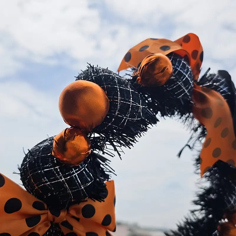 Halloween Wreath Door Hanging Pumpkin Skull Garland Halloween - Tophatter Daily Deals