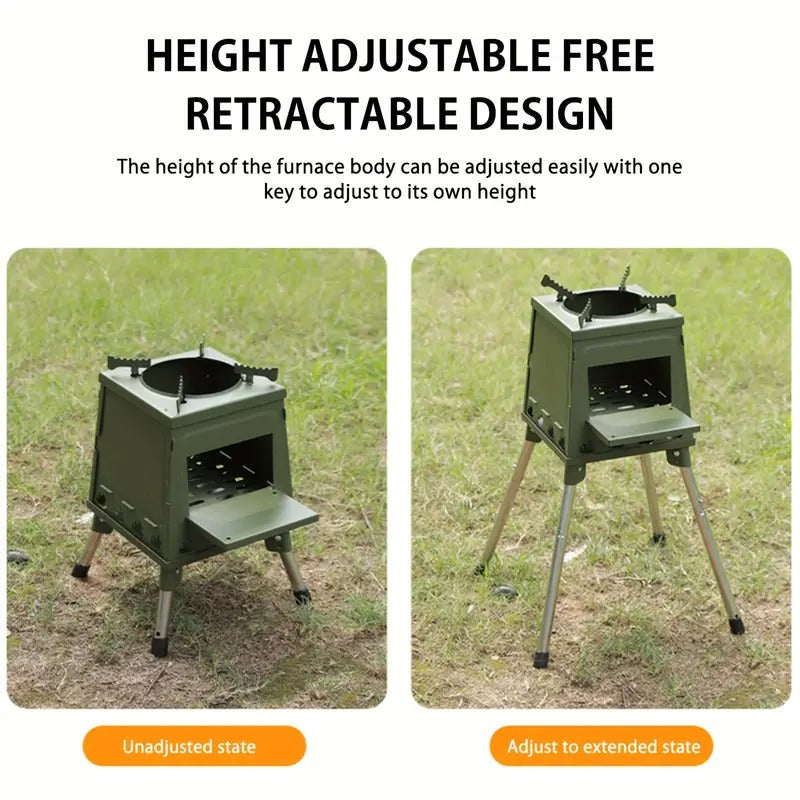 Folding Campfire Stove Portable Outdoor Camping & Hiking - Tophatter Daily Deals