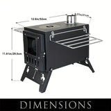 Outdoor Camping Wood Stove Tabletop Heater Outdoor Grills - Tophatter Daily Deals
