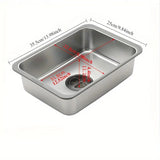 Rectangular Stainless Steel Camping Sink with Wooden Lid Camp Cooking - Tophatter Daily Deals
