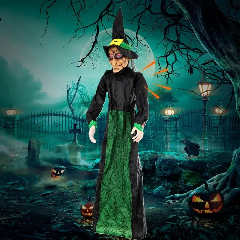 Voice-Activated Hanging Ghost Prop with Sound and Light Halloween - Tophatter Daily Deals